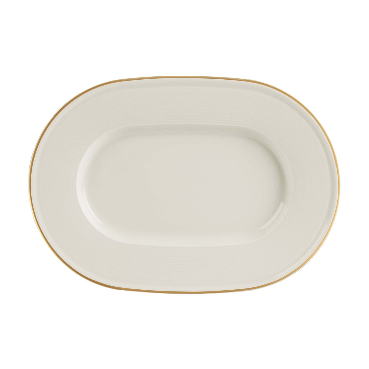 Line Gold Band Oval Plate 31cm