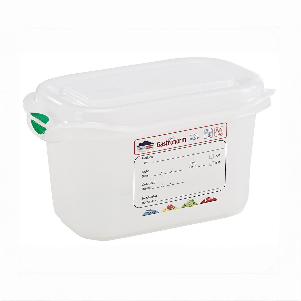 GN Storage Container 1/9 100mm Deep 1L- Pack 12