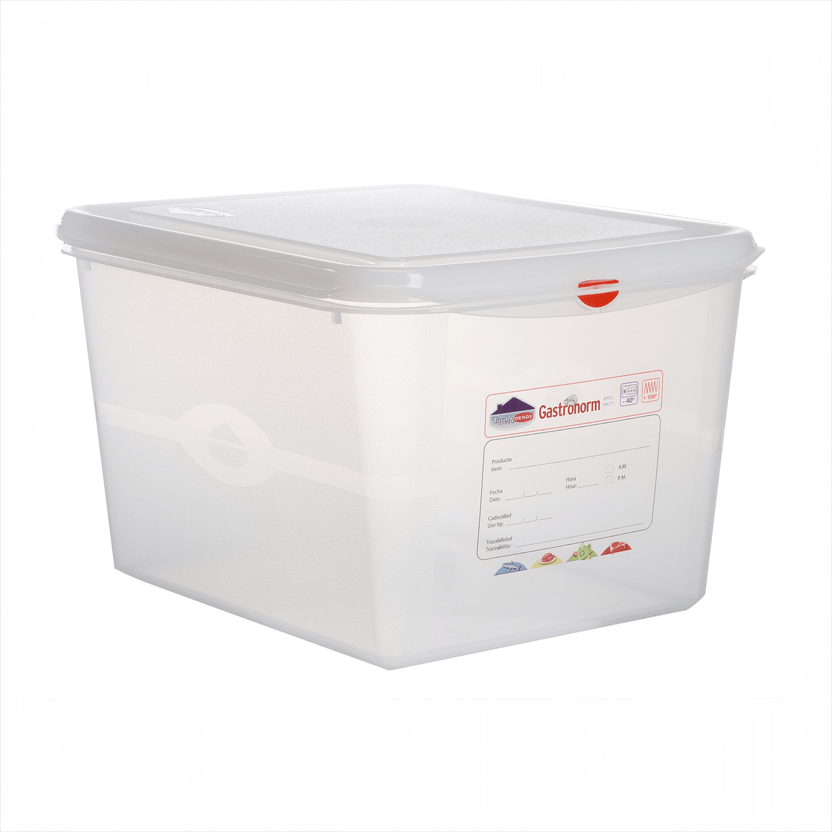 GN Storage Container 1/2 200mm Deep 12.5L- Pack 6