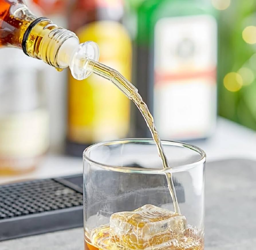 Whiskey Pouer Plastic Clear Spout 12Pk