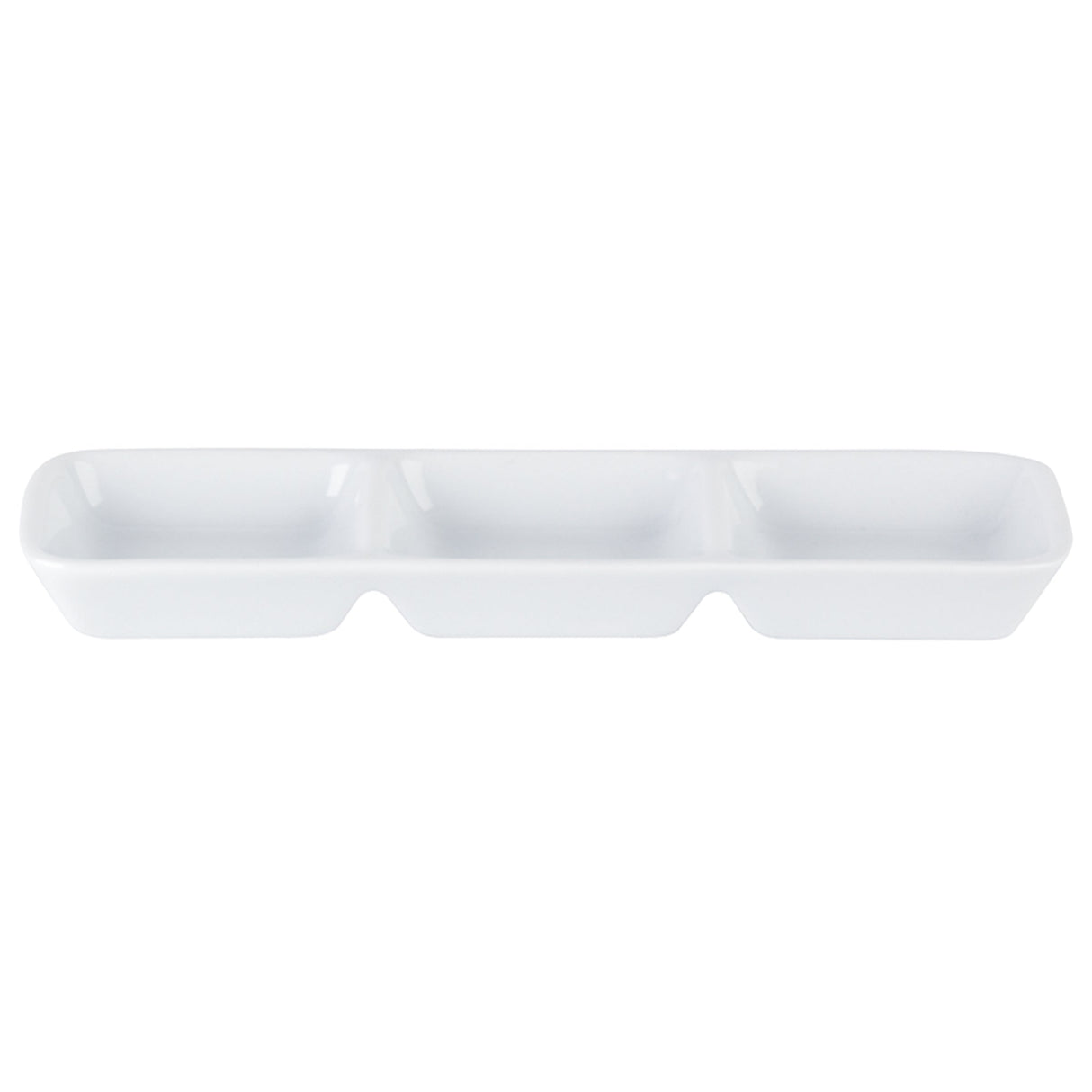 Three Division Dip Tray 20x6.5cm/ 7.75"x2.5" - Pack 6