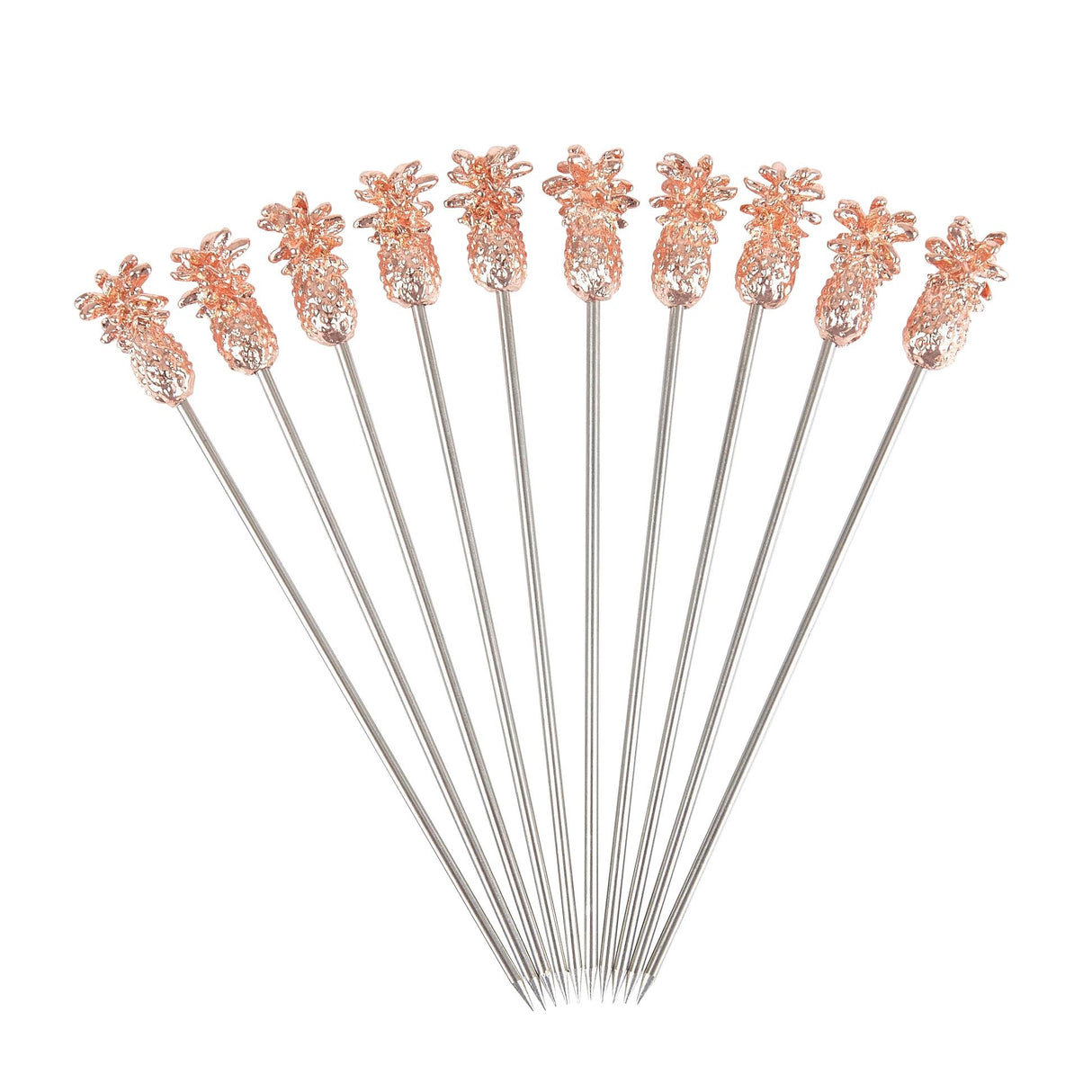 Pineapple Garnish Pick Copper Plated Pk10