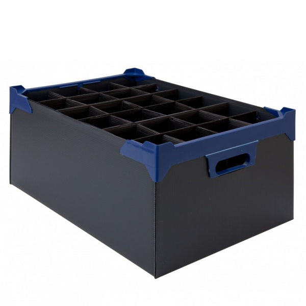 Glassware Box 500x345x200mm - Pk5 - c/w handles and inserts