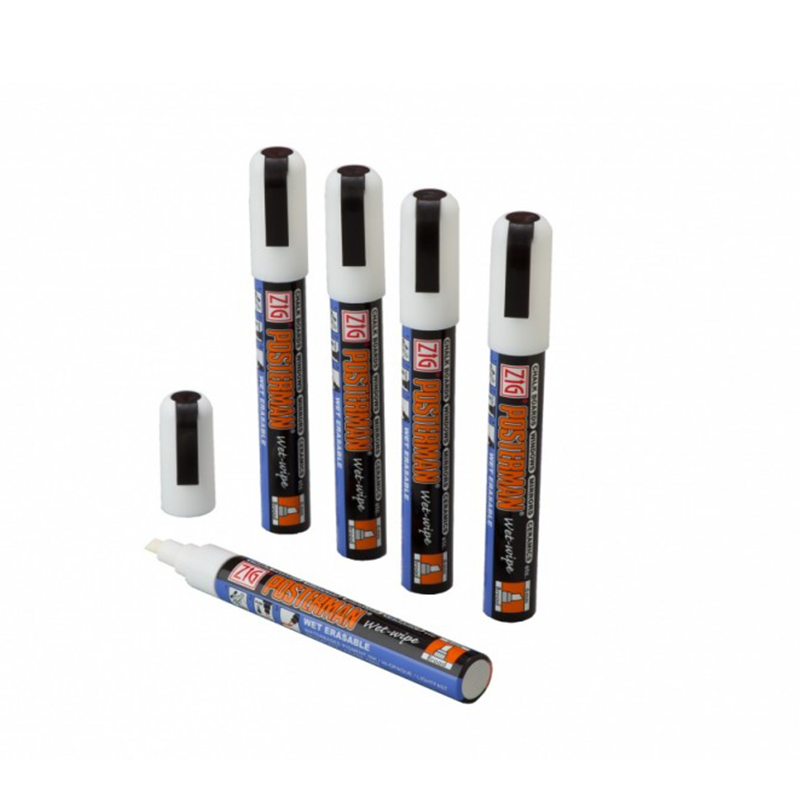5mm Chisel Liquid Chalk Pen Pk 5 WHITE