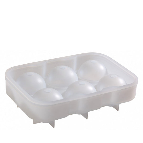 6 Cavity Silicone Ice Ball Mould - Clear