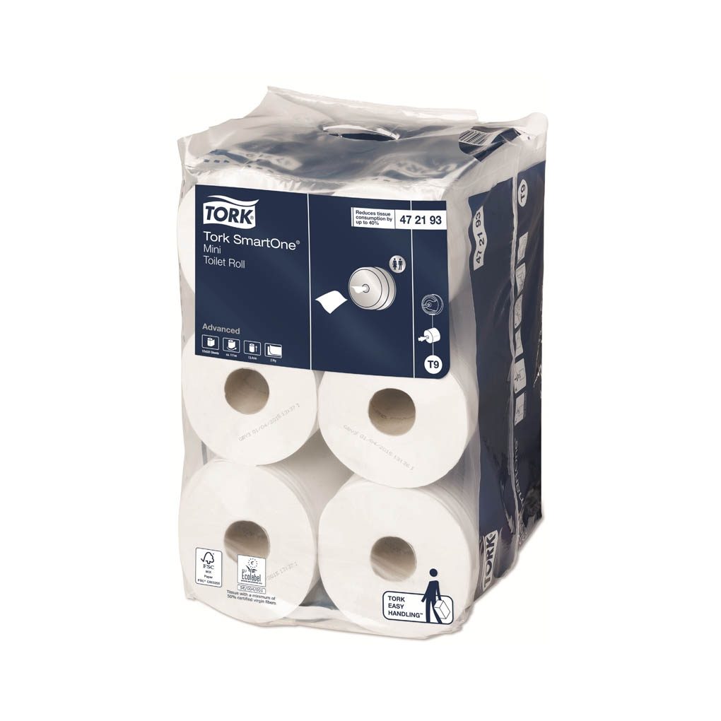Tork Smart One Mini Toilet Rolls (Pack of 12)
