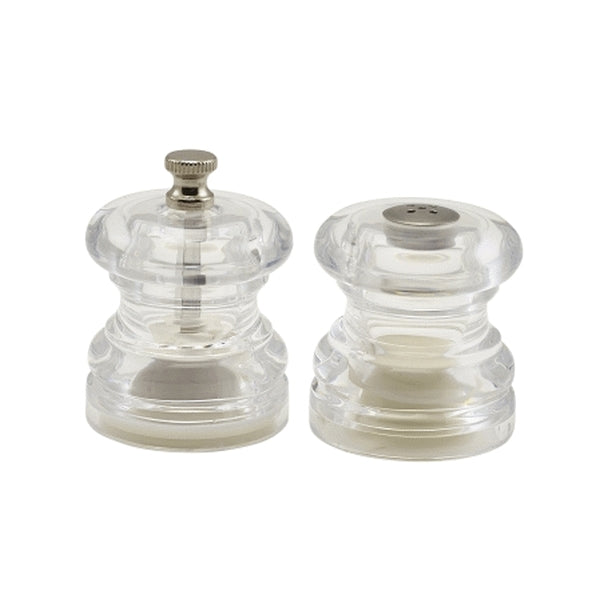 Miniature Acrylic Pepper Mill & Salt Shaker Set - Pack 1