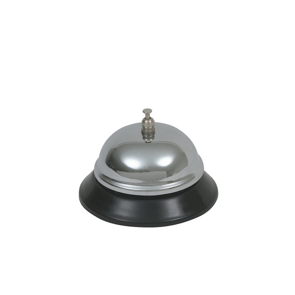 Genware Chrome Plated Service Bell 3 1/2" Dia- Pack 1