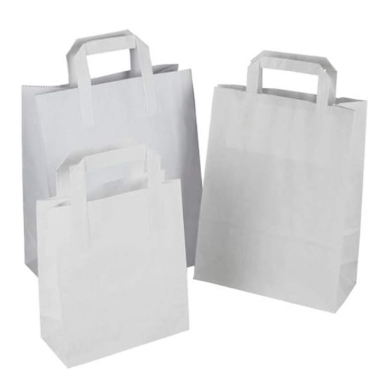S.O.S White Bags With Handles - Large - 250 Pack