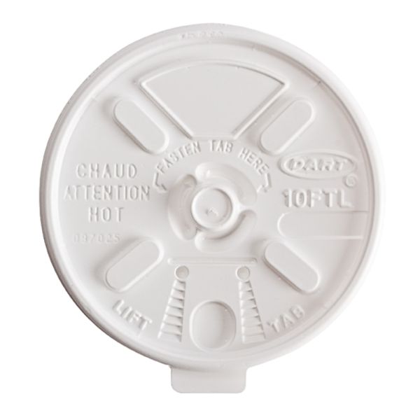 Lift-Lock Domed Lids 12oz/16oz White 1000Pk