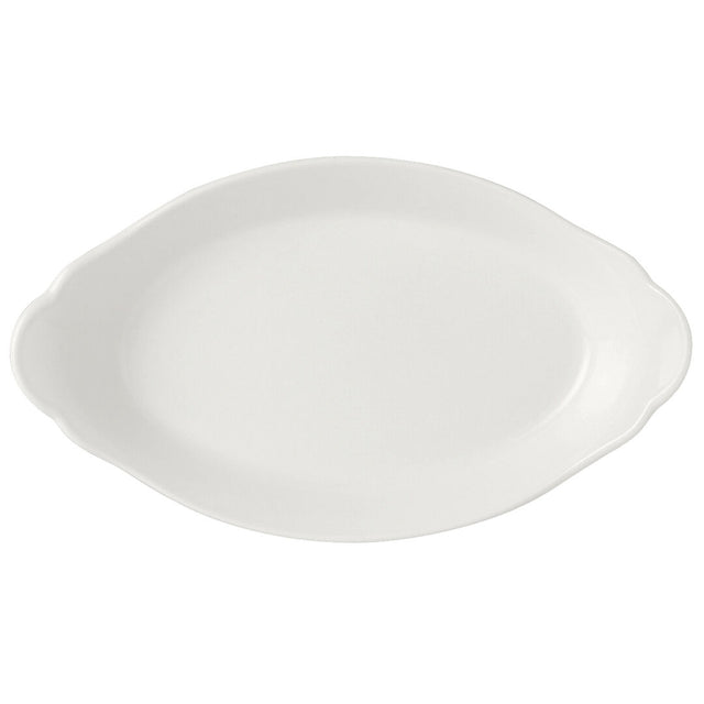 Simplicity White Oval No2 Eared Dish 24.5 x 13.5cm (9 5/8 x 5 3/8")
