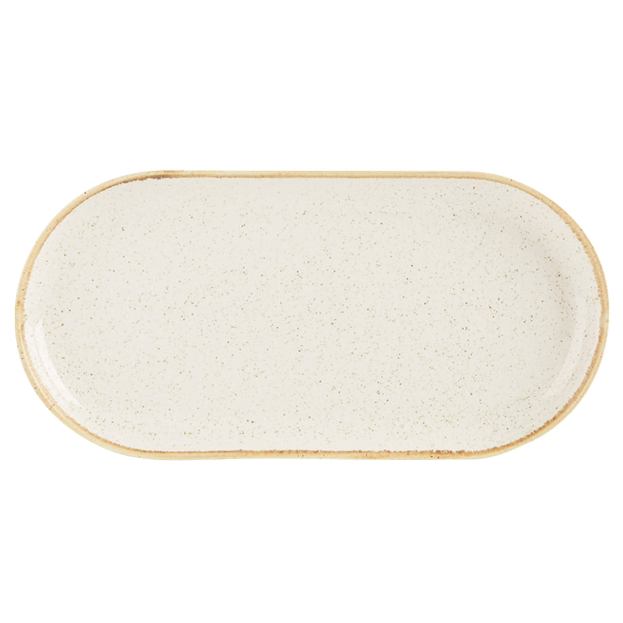 Oatmeal Narrow Oval Plate 32x20cm/12.5x8"