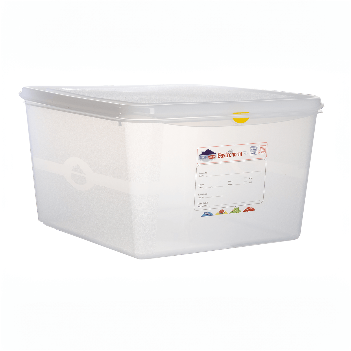 GN Storage Container 2/3 200mm Deep 19L- Pack 6