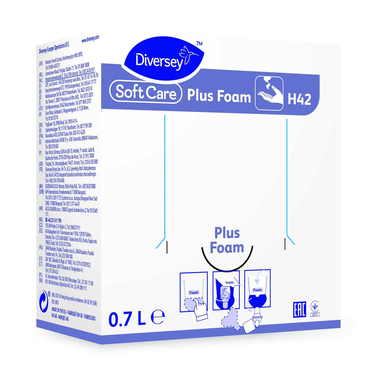 H42 Soft Care Plus Foam Hand Soap - 6x700ml