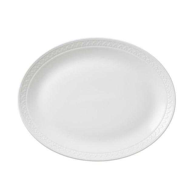 Bead Accent Oval Coupe Plate 34.25cm (13 1/2")