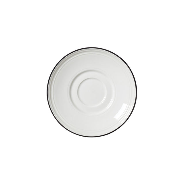 Bead Black Band Saucer 15cm (6")