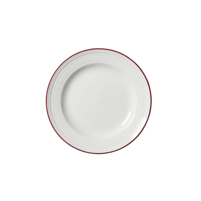 Bead Maroon Band Plate 16.5cm (6 1/2")