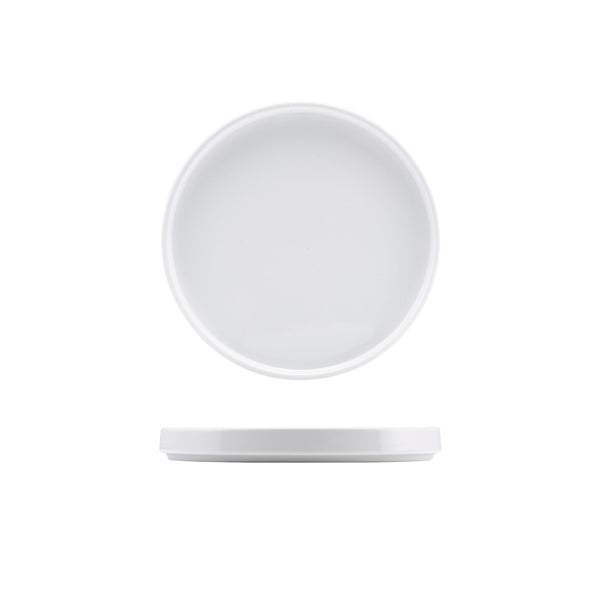 Genware Porcelain Low Presentation Plate 18cm/ 7"