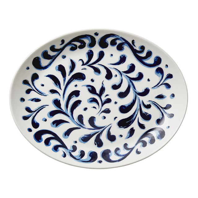 Messina Blue Oval Coupe Plate 30.5cm (12")