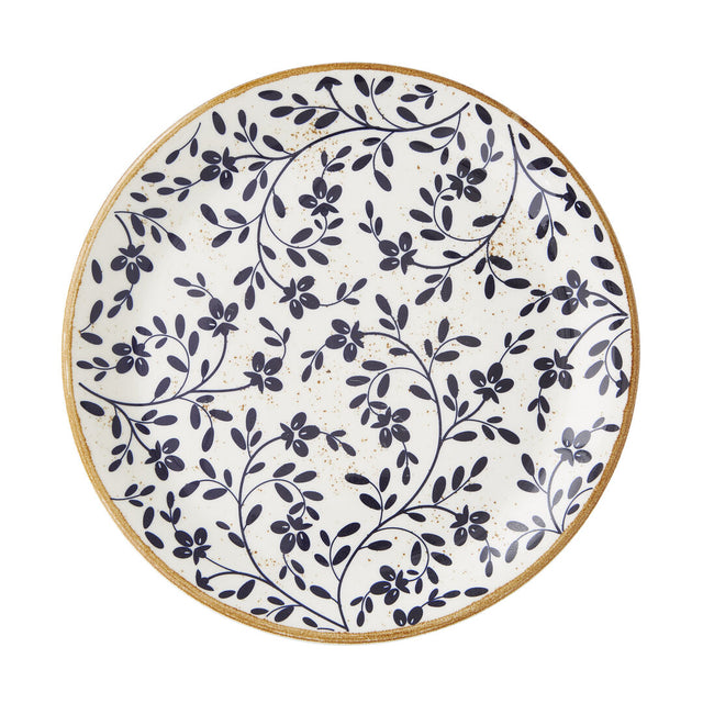 Flora Blue Coupe Plate 25.25cm (10")