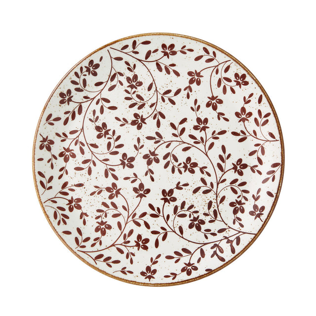 Flora Brown Coupe Plate 28cm (11")