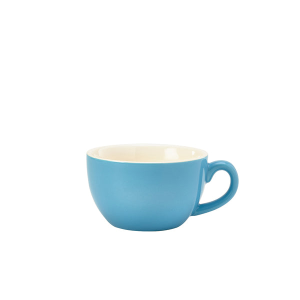 Genware Porcelain Blue Bowl Shaped Cup 25cl/ 8.75oz