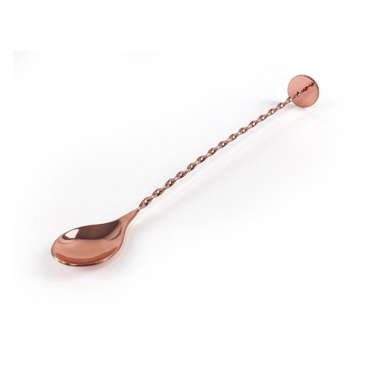 Copper plated spoon with masher