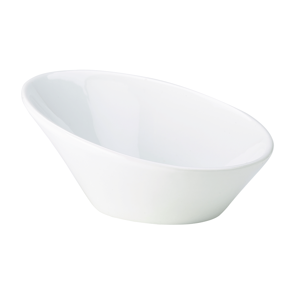 Genware Porcelain Oval Sloping Bowl 21cm/8.25"- Pack 6