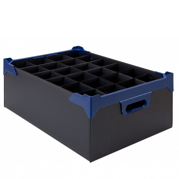 Glassware Box 500x345x165mm - Pk5 - c/w handles and inserts