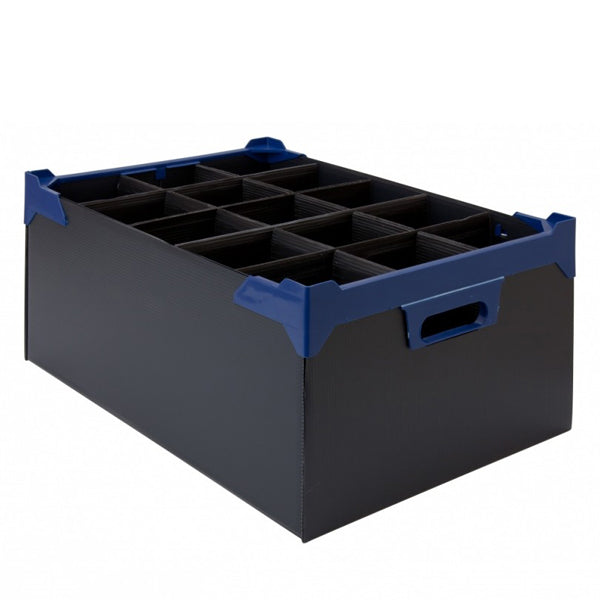 Glassware Box 500x345x200mm - Pk5 - c/w handles and inserts