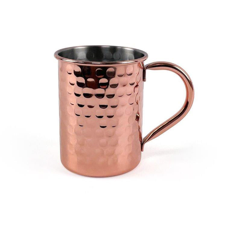 Copper Plated Hammered Mug - 400ml
