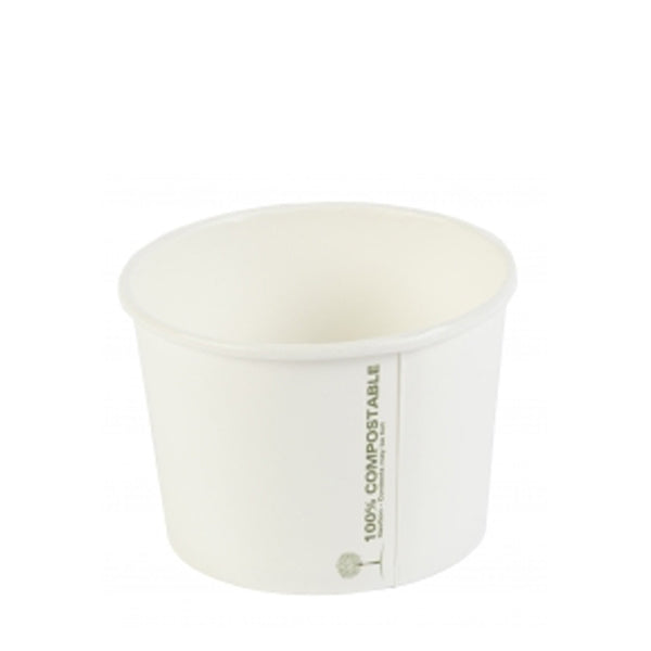 White Compostable Soup Container 16oz - 500 Pack