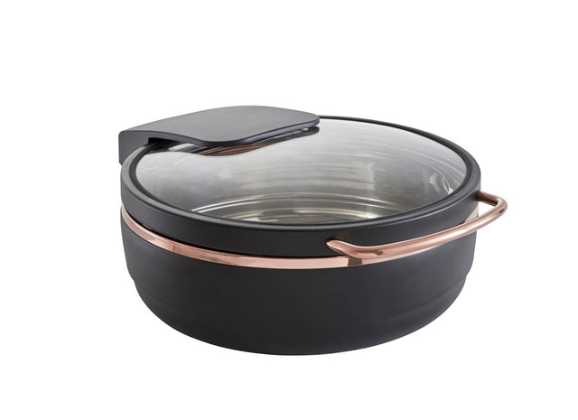 Excellent Black & Copper Round Induction Chafer 39 x 19cm (15 1/3 x 7 1/2")