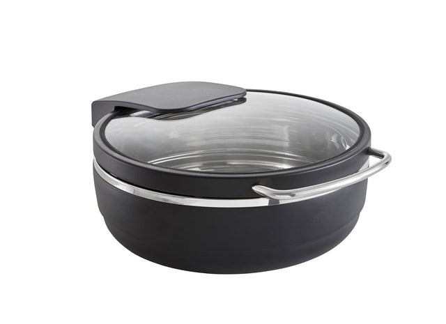 Excellent Black & Stainless Steel Round Induction Chafer 39 x 19cm (15 1/3 x 7 1/2")