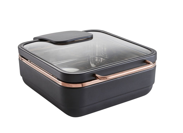 Excellent Black & Copper GN 2/3 Induction Chafer 37 x 49 x 19cm (14 1/2 x 19 2/5 x 7 1/2")