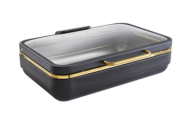 Excellent Black & Gold GN 1/1 Induction Chafer 58 x 47 x 19cm (22 4/5 x 18 1/2 x 7 1/2")