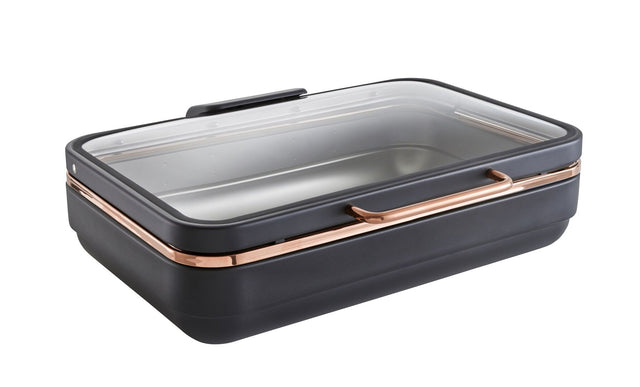 Excellent Black & Copper GN 1/1 Induction Chafer 58 x 47 x 19cm (22 4/5 x 18 1/2 x 7 1/2")