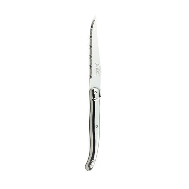 Laguiole Stainless Steel Handle Serrated Steak Knife 1.2mm Blade