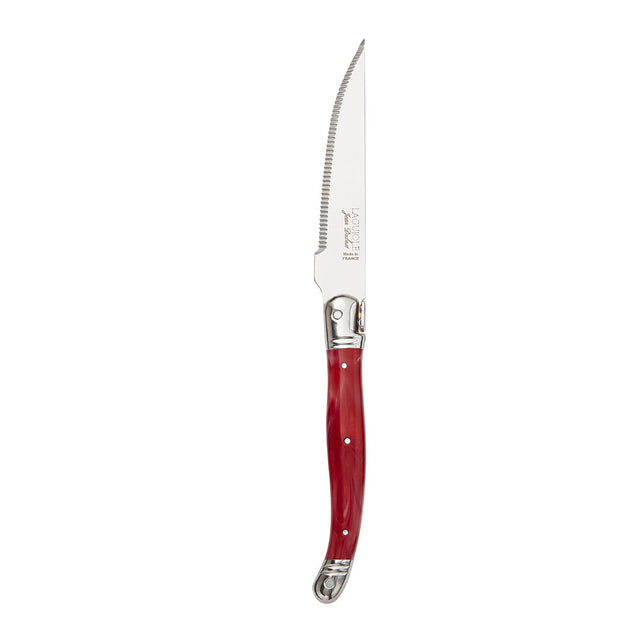 Laguiole Marble Red Grill Knife 22.5cm (8 6/7")