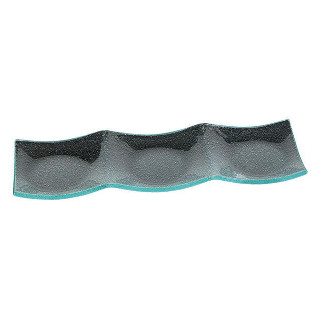 Pockets Glass Rectangle Plate 10 x 31cm (3 7/8 x 12 1/4")