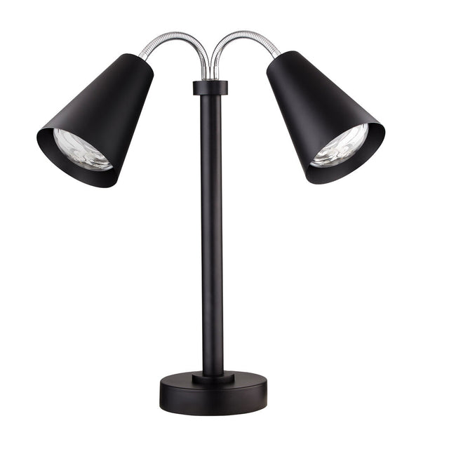 Modern Black Double Heat Lamp 220V EU Plug 55.9cm (22")