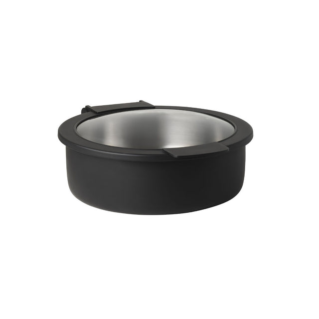 Creations Black Hinged Chafer Glass Lid 38.1 x 31.8 x 12.7cm 3.8L (15 x 12 1/2 x 5" 4Qt)