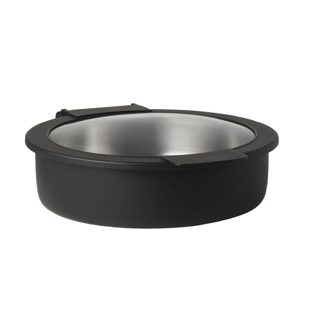 Creations Black Hinged Chafer Glass Lid 45.7 x 40 x 14cm 7.6L (18 x 15 3/4 x 5 1/2" 2 Gal)