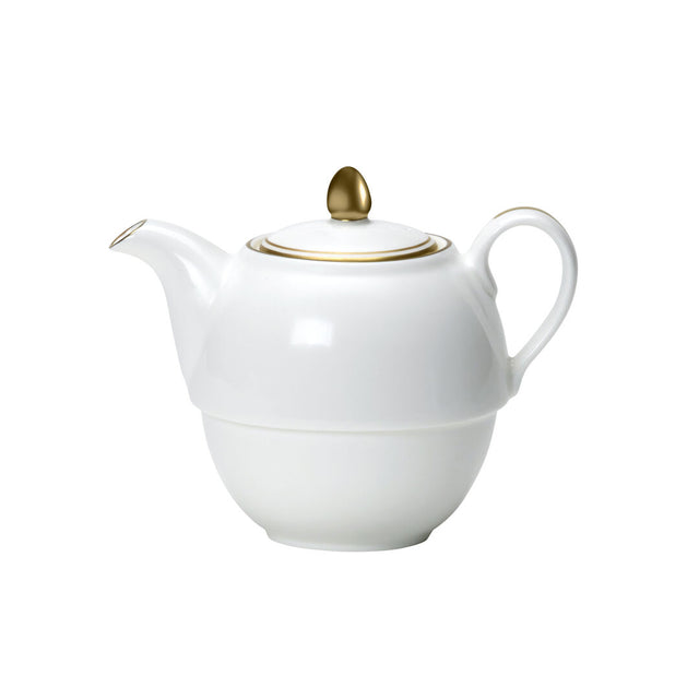Burnished Gold Coupe Tea For One Teapot Lid Fits AND0411B