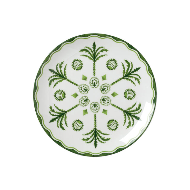 Sultan's Garden Green Coupe Plate 21cm (8 1/4")