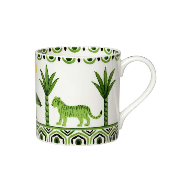 Sultan's Garden Green Coupe Mug 9cm 35cl (3 1/2" 12 1/3oz)