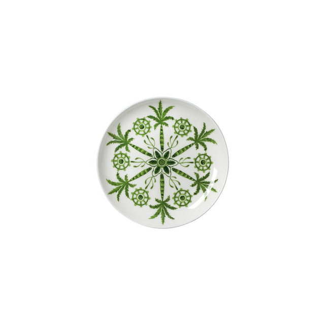 Sultan's Garden Green Coupe Butter Dish 11cm (4 1/2")