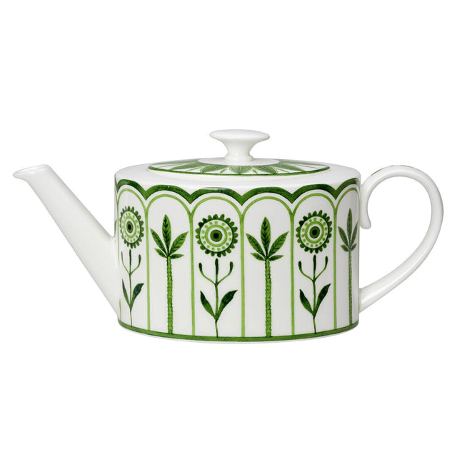 Sultan's Garden Green Coupe 2 Cup Oval Teapot 10cm 55cl (4" 19 1/3oz)