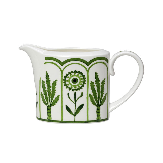 Sultan's Garden Green Coupe Milk Jug 9cm 22cl (3 1/2" 7 3/4oz)