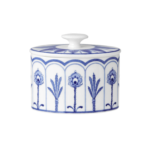 Sultan's Garden Blue Coupe Oval Sugar 9cm 22.5cl (3 1/2") Lid Sold Separately